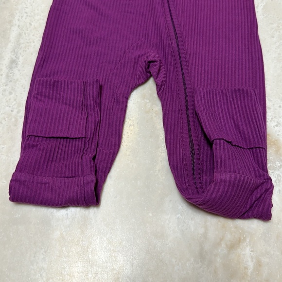 RETIRED Little Sleepies Amethyst Ribbed zippy, size 6-12 months - Picture 5 of 8